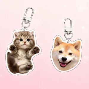Cute Custom Acrylic Pet Keychain P01