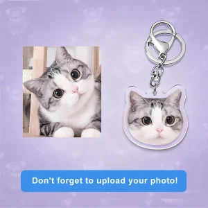 Cute Custom Acrylic Pet Keychain P19 Head