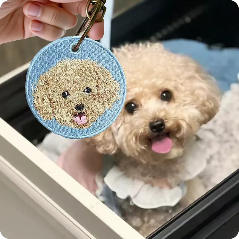 Double Sided Embroidery Keychain P01